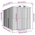 VIDAXL - vidaXL Abri de jardin Anthracite 192x357x223 cm Acier galvanisé - vignette