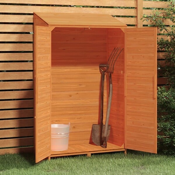 VIDAXL - vidaXL Remise de jardin Marron 102x52x174,5 cm Bois de sapin solide - large