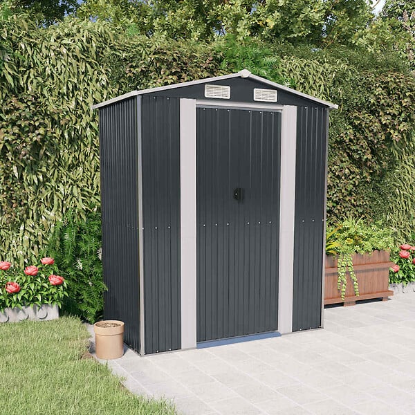 VIDAXL - vidaXL Abri de jardin Anthracite 192x108x223 cm Acier galvanisé - large