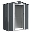 VIDAXL - vidaXL Abri de jardin Anthracite 192x108x223 cm Acier galvanisé - vignette