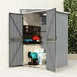 VIDAXL - vidaXL Remise de jardin murale Gris 118x100x178 cm Acier galvanisé - vignette