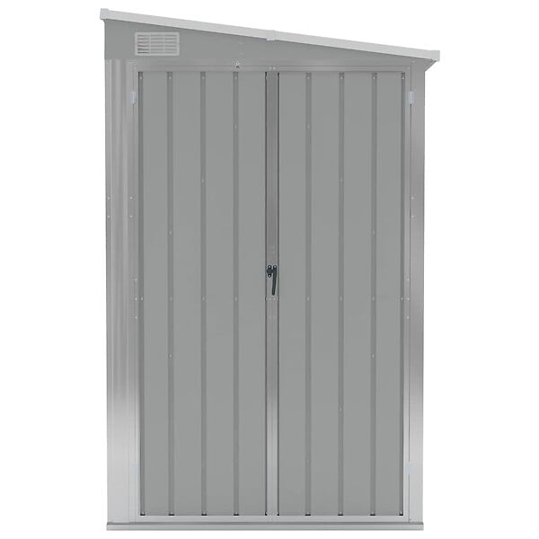 VIDAXL - vidaXL Remise de jardin murale Gris 118x100x178 cm Acier galvanisé - large