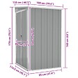 VIDAXL - vidaXL Remise de jardin murale Gris 118x100x178 cm Acier galvanisé - vignette