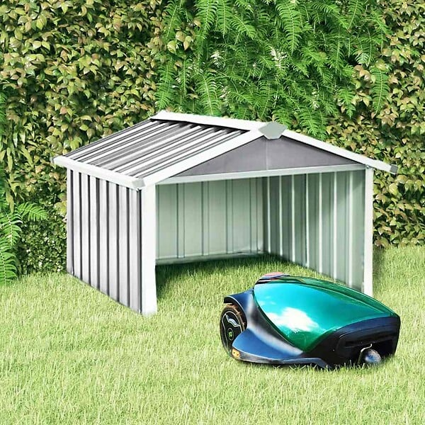 VIDAXL - vidaXL Abri pour robot de jardin 92x97x63 cm Acier galvanisé Gris - large