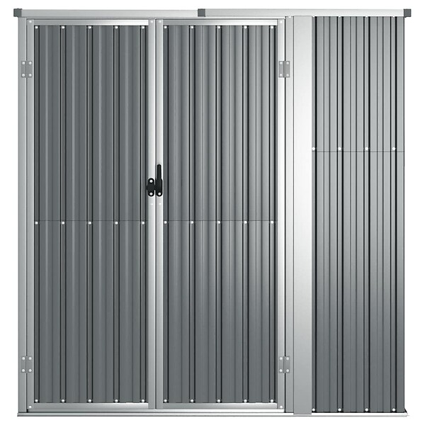 VIDAXL - vidaXL Abri à outils de jardin Gris 161x89x161 cm Acier galvanisé - large