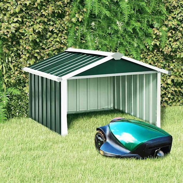VIDAXL - vidaXL Abri tondeuse robot de jardin 92x97x63 cm Acier galvanisé Vert - large