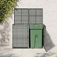 VIDAXL - vidaXL Abri de poubelle double Résine tressée Anthracite 148x77x111cm - vignette