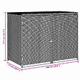 VIDAXL - vidaXL Abri de poubelle double Résine tressée Anthracite 148x77x111cm - vignette