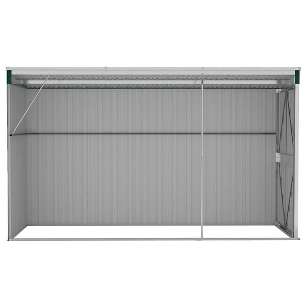 VIDAXL - vidaXL Abri de jardin mural Vert 118x288x178 cm Acier galvanisé - large