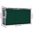 VIDAXL - vidaXL Abri de jardin mural Vert 118x288x178 cm Acier galvanisé - vignette