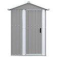VIDAXL - vidaXL Abri de jardin Gris 126x97,5x177 cm Acier galvanisé - vignette