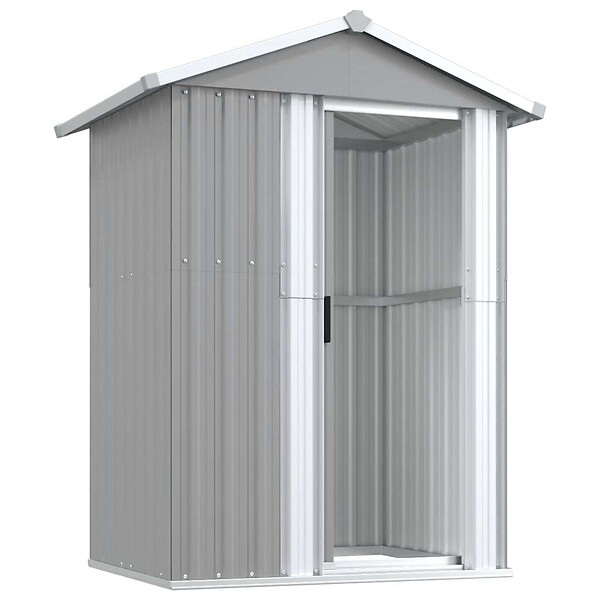 VIDAXL - vidaXL Abri de jardin Gris 126x97,5x177 cm Acier galvanisé - large