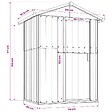 VIDAXL - vidaXL Abri de jardin Gris 126x97,5x177 cm Acier galvanisé - vignette
