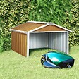 VIDAXL - vidaXL Abri pour robot de jardin 92x97x63 cm Acier galvanisé Marron - vignette