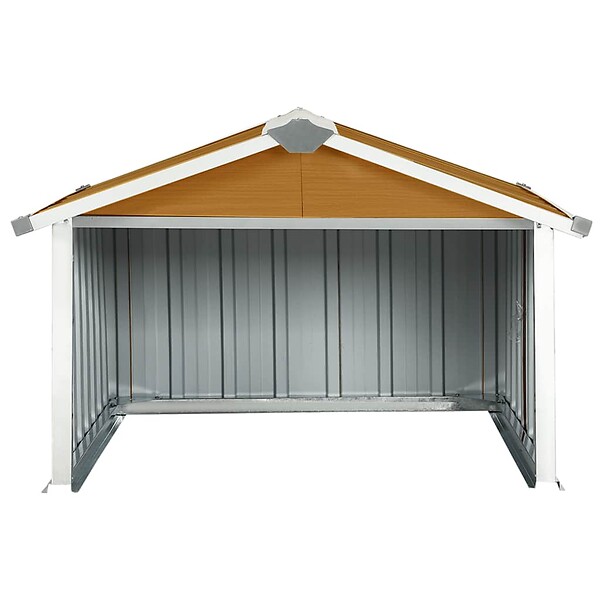 VIDAXL - vidaXL Abri pour robot de jardin 92x97x63 cm Acier galvanisé Marron - large