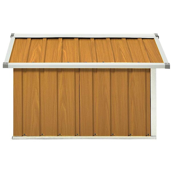 VIDAXL - vidaXL Abri pour robot de jardin 92x97x63 cm Acier galvanisé Marron - large