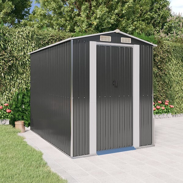 VIDAXL - vidaXL Abri de jardin Anthracite 192x274x223 cm Acier galvanisé - large
