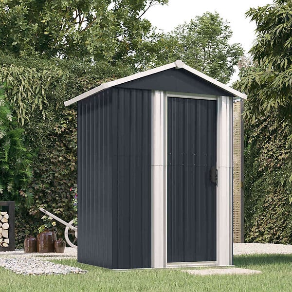 VIDAXL - vidaXL Abri de jardin Anthracite 126x97,5x177 cm Acier galvanisé - large