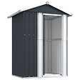 VIDAXL - vidaXL Abri de jardin Anthracite 126x97,5x177 cm Acier galvanisé - vignette