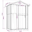 VIDAXL - vidaXL Abri de jardin Anthracite 126x97,5x177 cm Acier galvanisé - vignette
