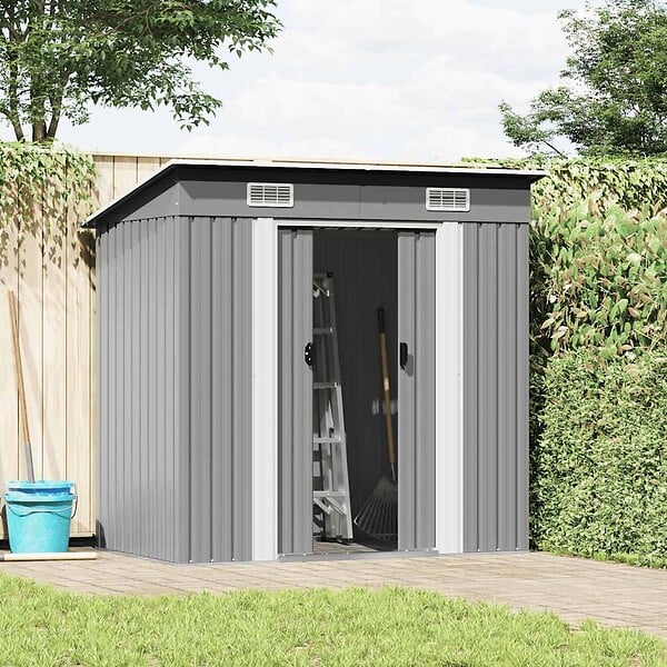 VIDAXL - vidaXL Abri de jardin Métal Gris - large