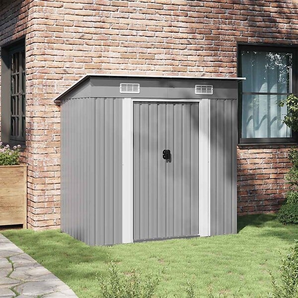 VIDAXL - vidaXL Abri de jardin Métal Gris - large