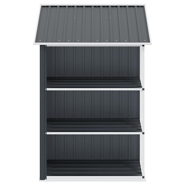 VIDAXL - vidaXL Abri de jardin avec étagère Anthracite 205x130x183 cm Fer - large