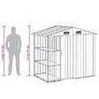 VIDAXL - vidaXL Abri de jardin avec étagère Anthracite 205x130x183 cm Fer - vignette