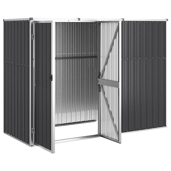 VIDAXL - vidaXL Abri à outils de jardin anthracite 225x89x161cm acier galvanisé - large