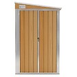 VIDAXL - vidaXL Abri de jardin mural Marron 118x288x178 cm Acier galvanisé - vignette