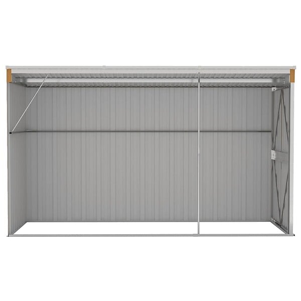 VIDAXL - vidaXL Abri de jardin mural Marron 118x288x178 cm Acier galvanisé - large