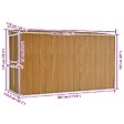 VIDAXL - vidaXL Abri de jardin mural Marron 118x288x178 cm Acier galvanisé - vignette