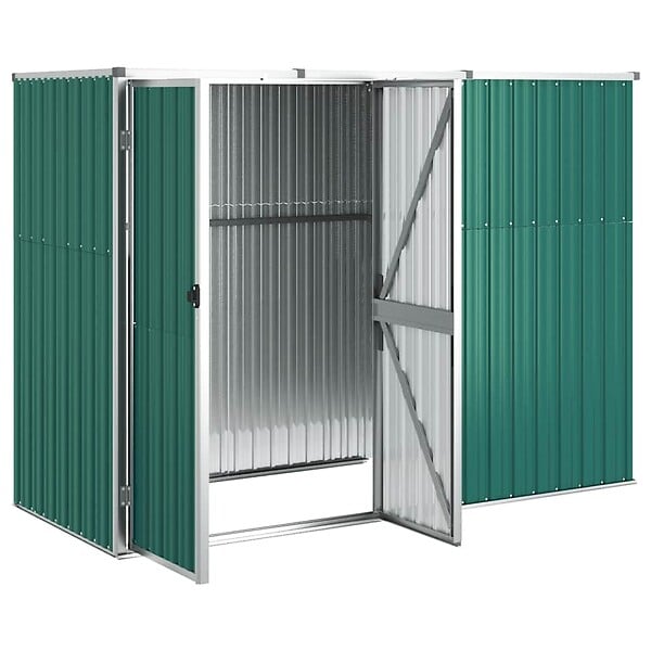 VIDAXL - vidaXL Abri à outils de jardin Vert 225x89x161 cm Acier galvanisé - large
