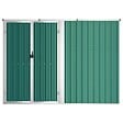 VIDAXL - vidaXL Abri à outils de jardin Vert 225x89x161 cm Acier galvanisé - vignette