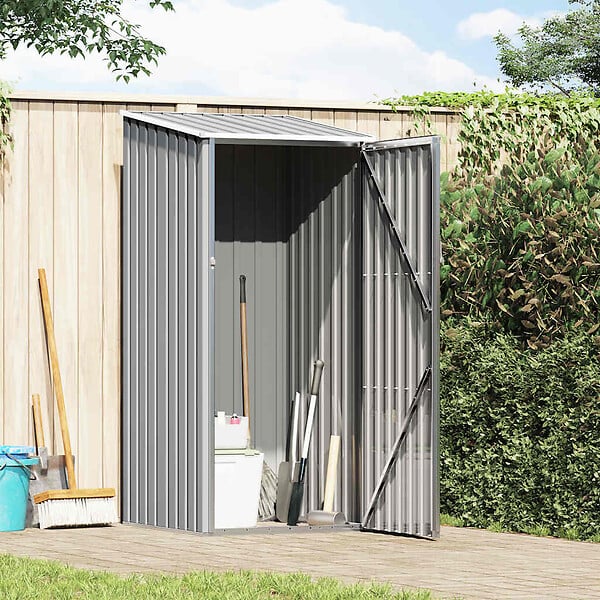 VIDAXL - vidaXL Abri de jardin Gris 87x98x159 cm Acier galvanisé - large