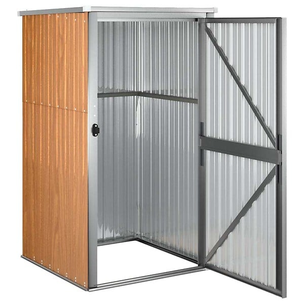 VIDAXL - vidaXL Abri à outils de jardin marron 88x89x161 cm acier galvanisé - large