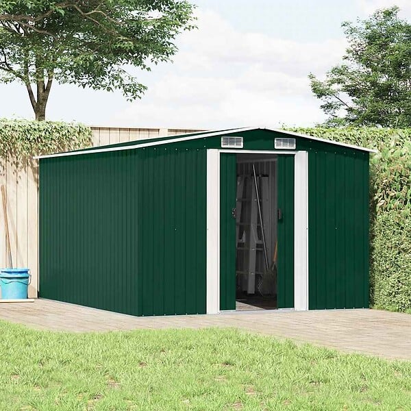 VIDAXL - vidaXL Abri de jardin 257x298x178 cm Métal Vert - large