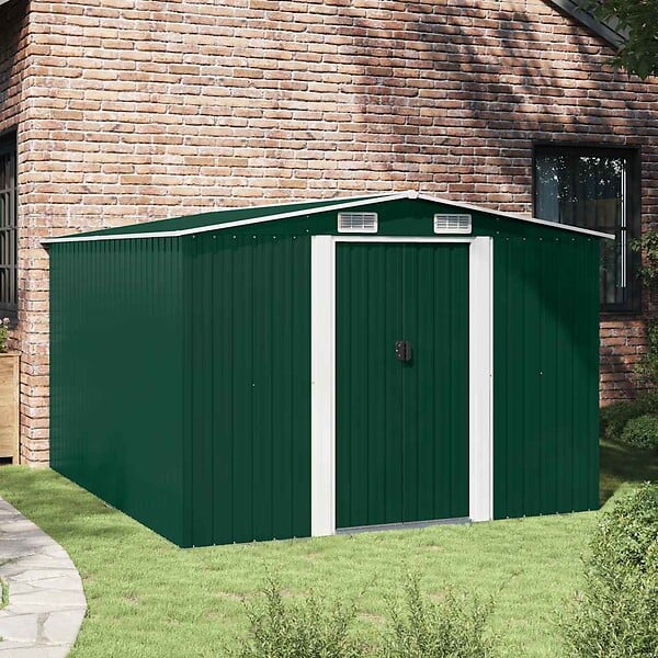 VIDAXL - vidaXL Abri de jardin 257x298x178 cm Métal Vert - large