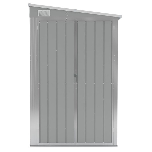 VIDAXL - vidaXL Abri de jardin mural Gris 118x194x178 cm Acier galvanisé - large