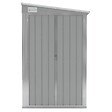 VIDAXL - vidaXL Abri de jardin mural Gris 118x194x178 cm Acier galvanisé - vignette