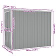 VIDAXL - vidaXL Abri de jardin mural Gris 118x194x178 cm Acier galvanisé - vignette