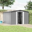 VIDAXL - vidaXL Abri de jardin 257x298x178 cm Métal Gris - vignette