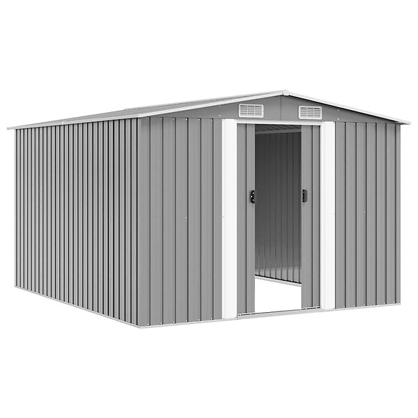 VIDAXL - vidaXL Abri de jardin 257x298x178 cm Métal Gris - large