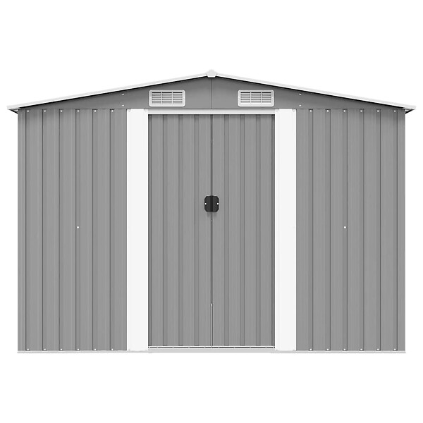 VIDAXL - vidaXL Abri de jardin 257x298x178 cm Métal Gris - large