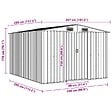 VIDAXL - vidaXL Abri de jardin 257x298x178 cm Métal Gris - vignette