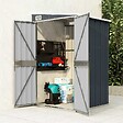 VIDAXL - vidaXL Remise de jardin murale Anthracite 118x100x178 cm Acier - vignette