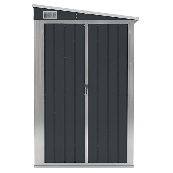 VIDAXL - vidaXL Remise de jardin murale Anthracite 118x100x178 cm Acier - large