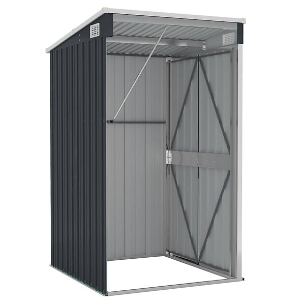 VIDAXL - vidaXL Remise de jardin murale Anthracite 118x100x178 cm Acier - large
