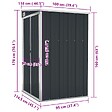 VIDAXL - vidaXL Remise de jardin murale Anthracite 118x100x178 cm Acier - vignette
