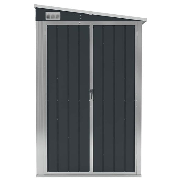 VIDAXL - vidaXL Abri de jardin mural Anthracite 118x288x178 cm Acier - large